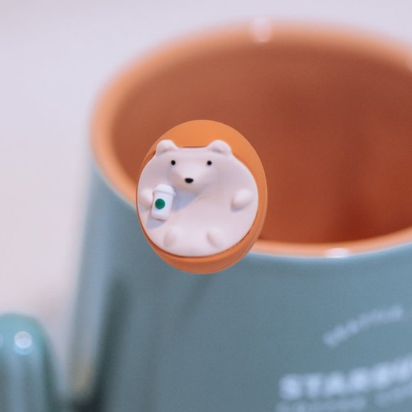 Starbucks Hedgehog Cactus Mug with stirrer - Picture 2 of 5